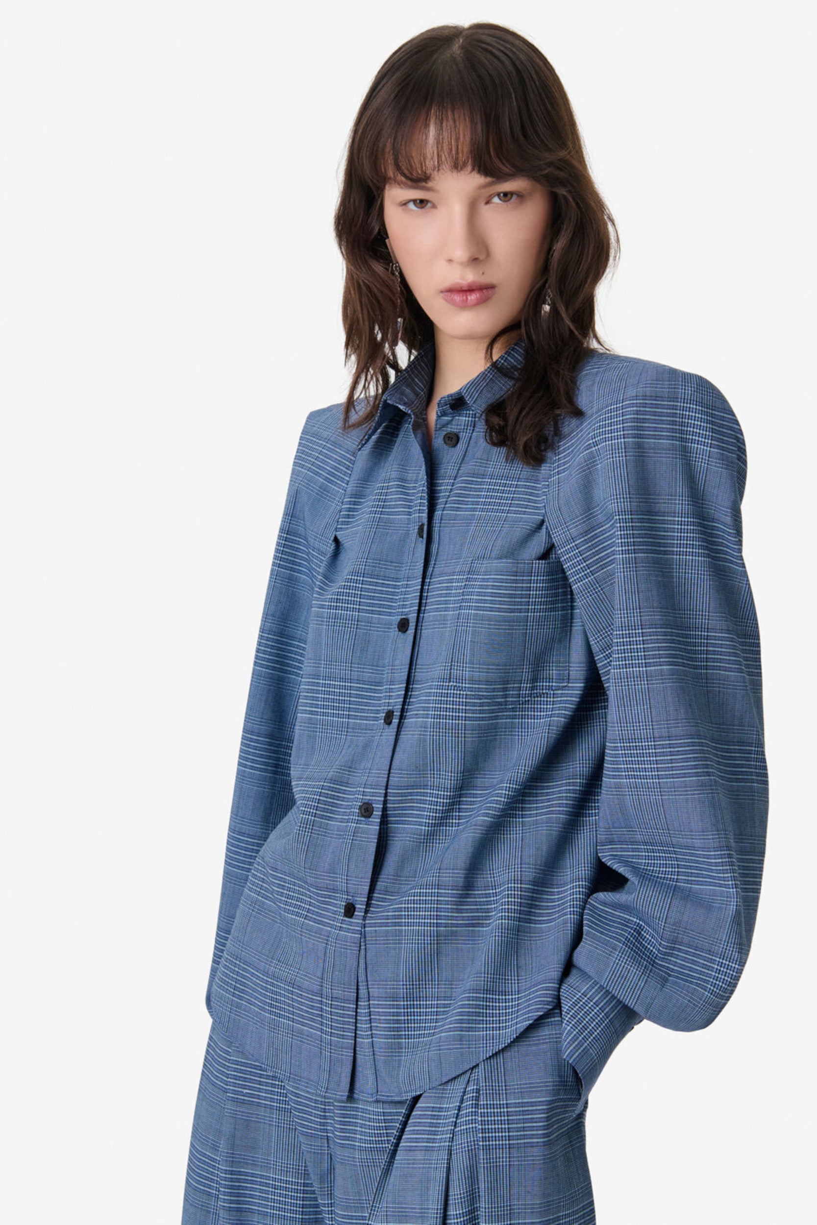 Lidja Chemise Bleu mixte à carreaux — IRO