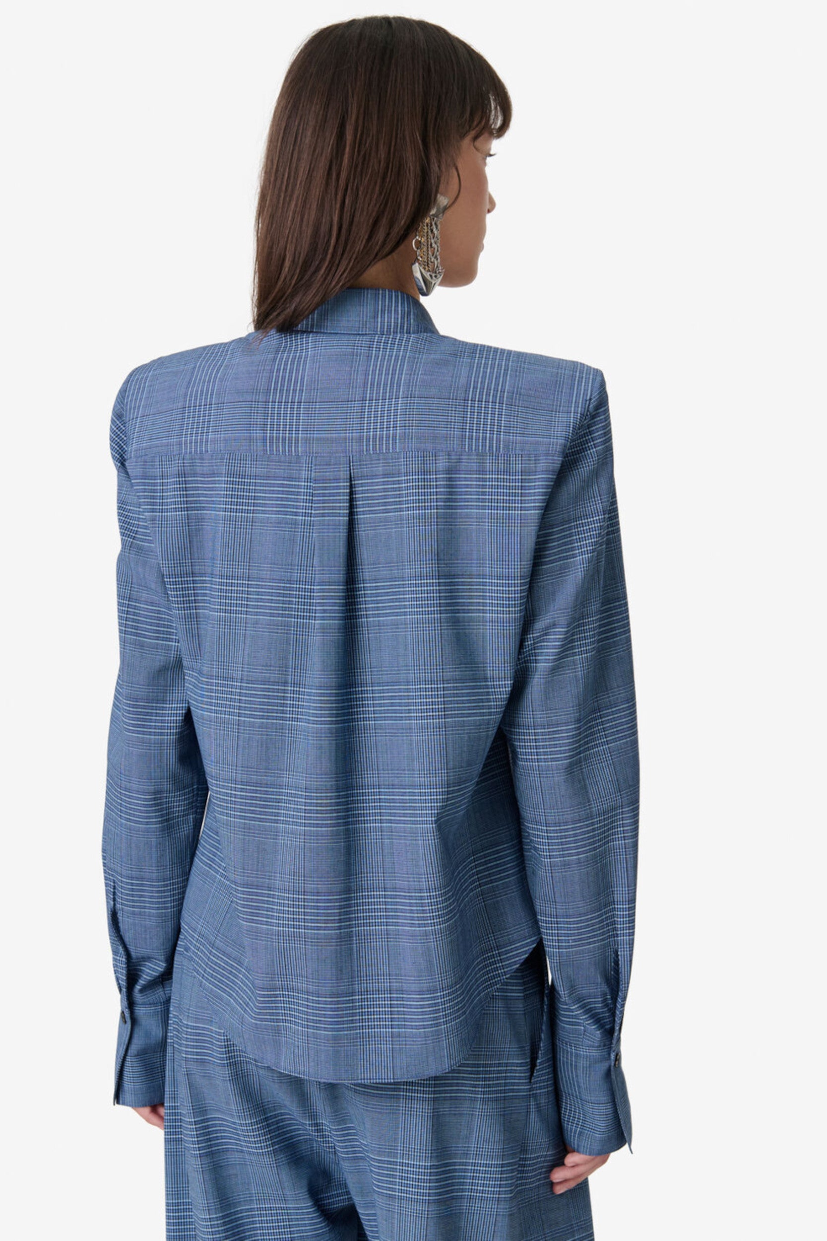 Lidja Chemise Bleu mixte à carreaux — IRO, vue 2