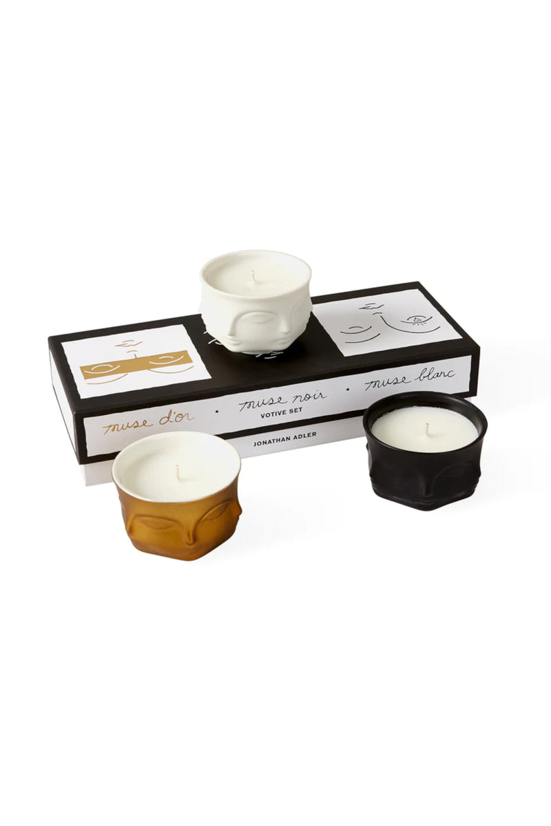 Muse Votive Candle Set Of 3 Multi