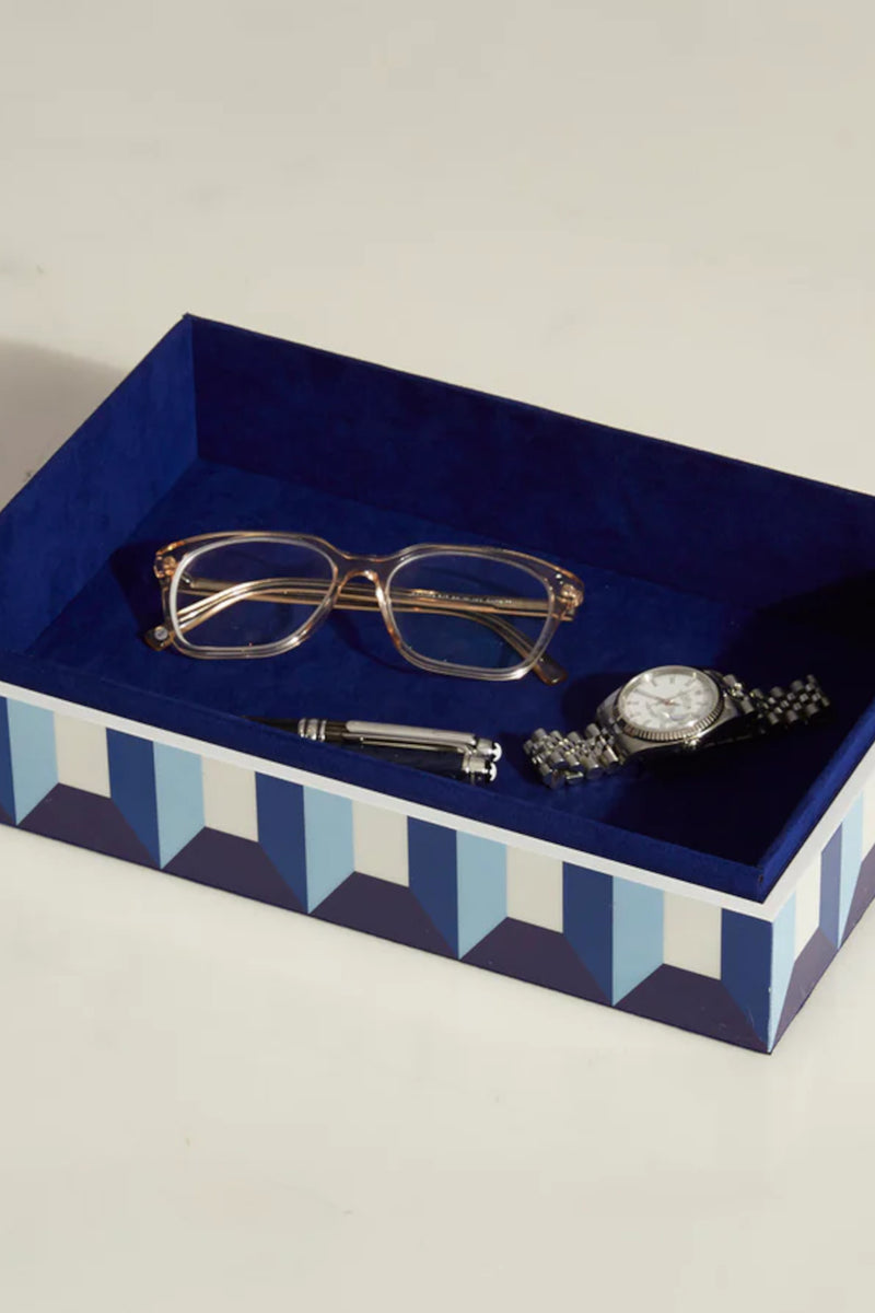Small Sorrento Lacquer Box Blue