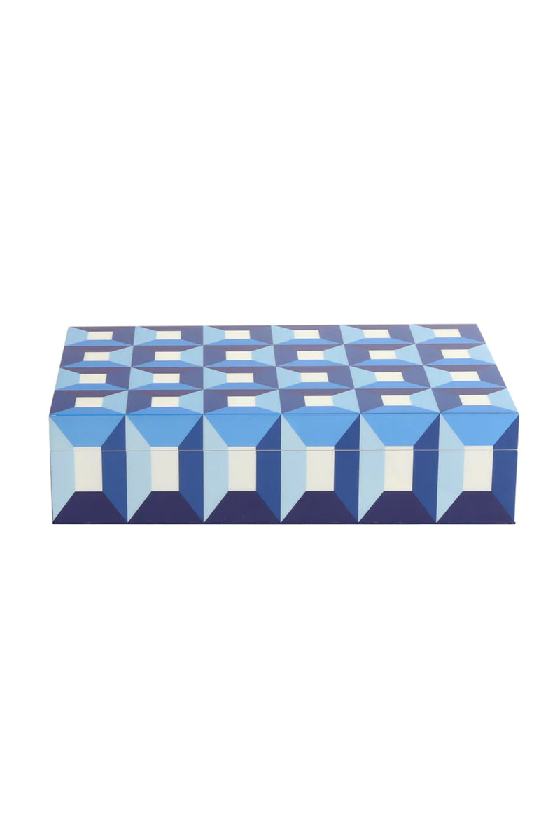 Large Sorrento Lacquer Box Blue