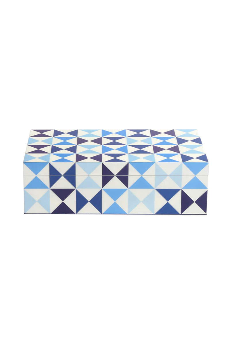 Medium Sorrento Lacquer Box Blue