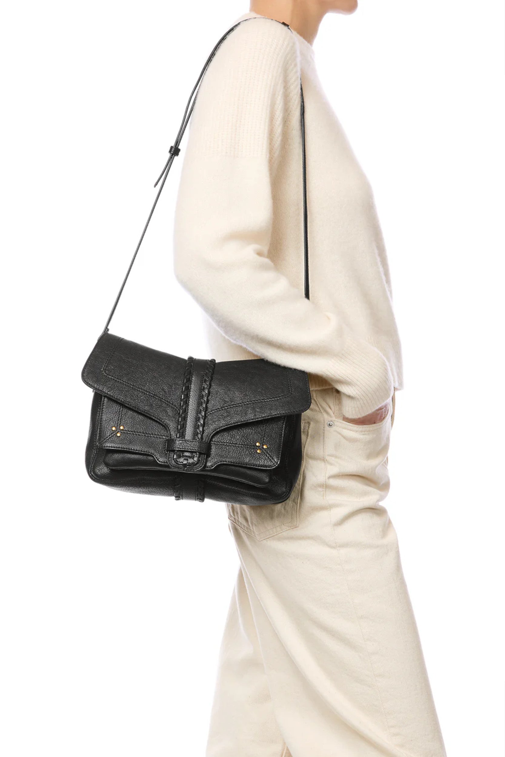 Harry M Bag Black Grain