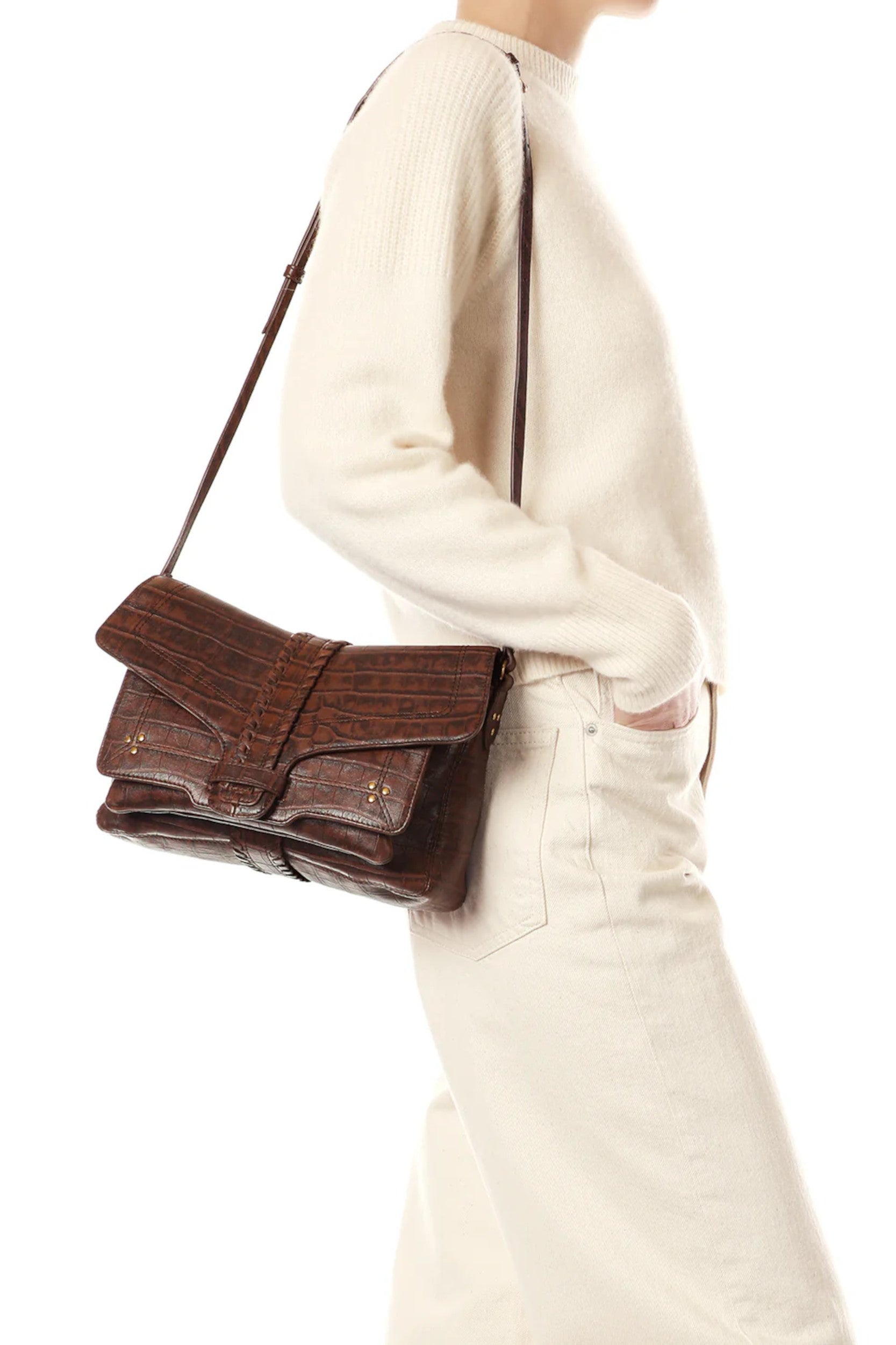 Harry M Bag Croco Cigare