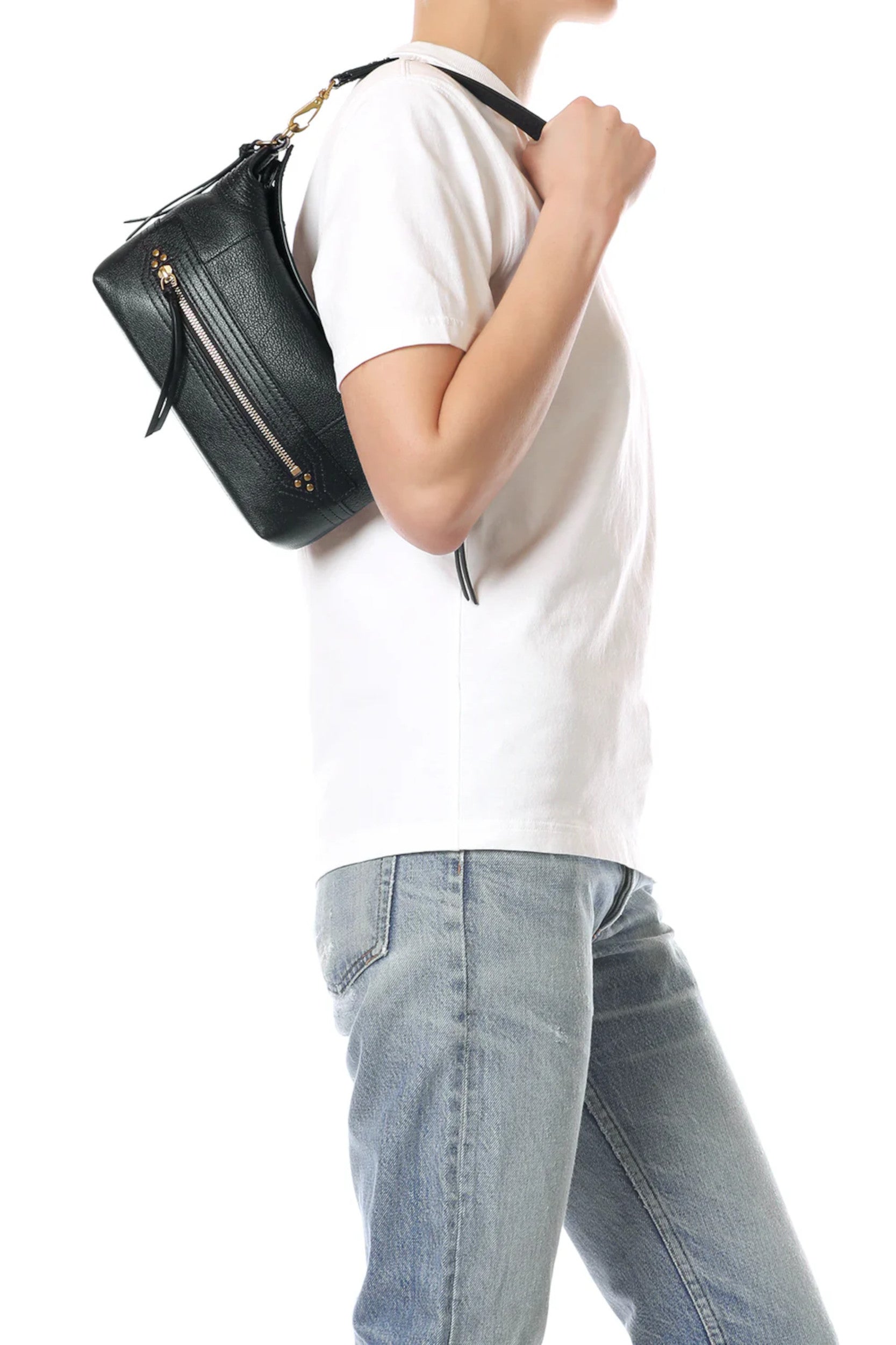 Lucky Hobo Small Bag Buffalo Black Brass