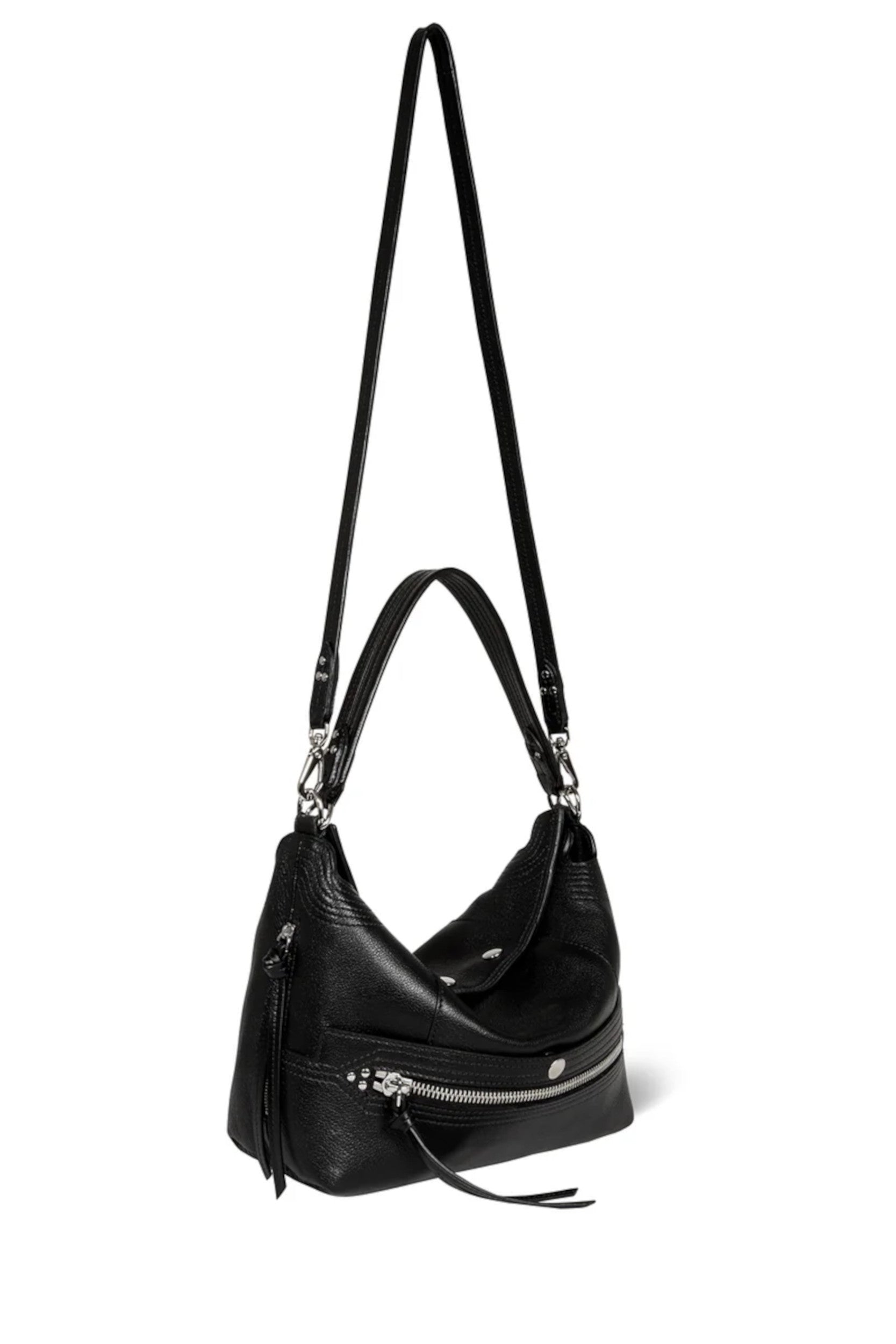 Lucky Hobo Bag Buffalo Black Brass