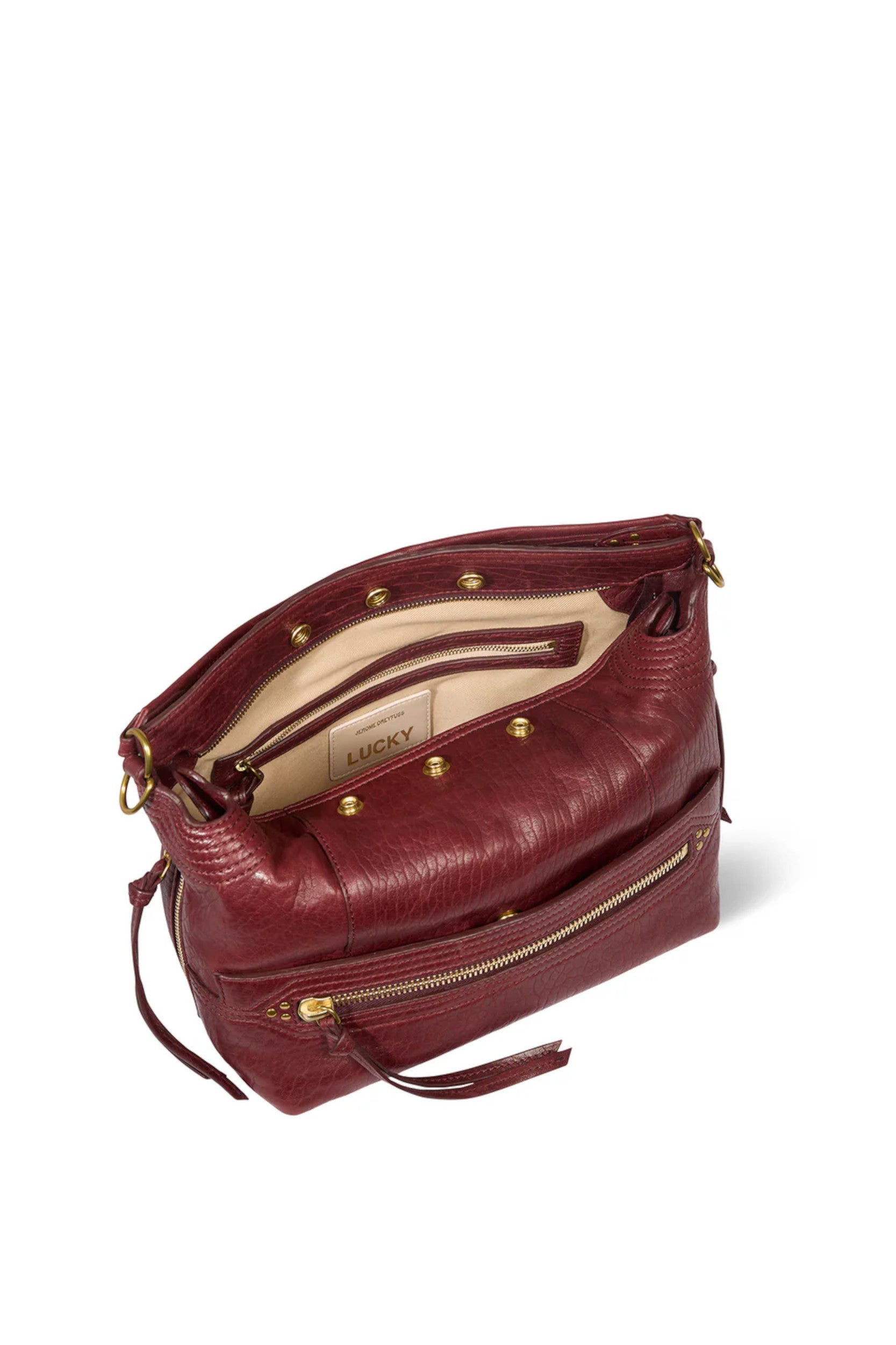 Lucky Hobo Bag Bubble Burgundy