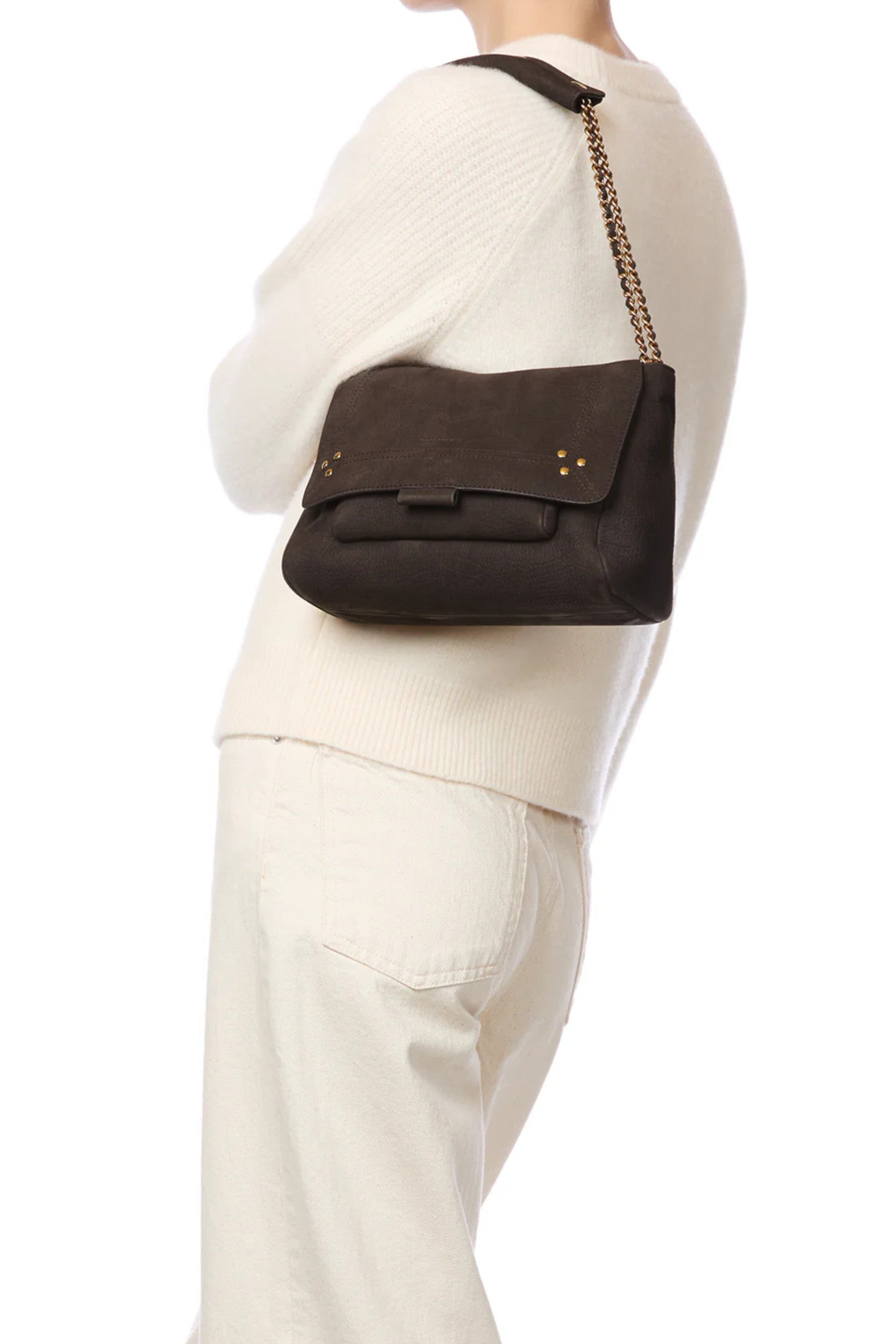 Lulu M Bag Croco Moka