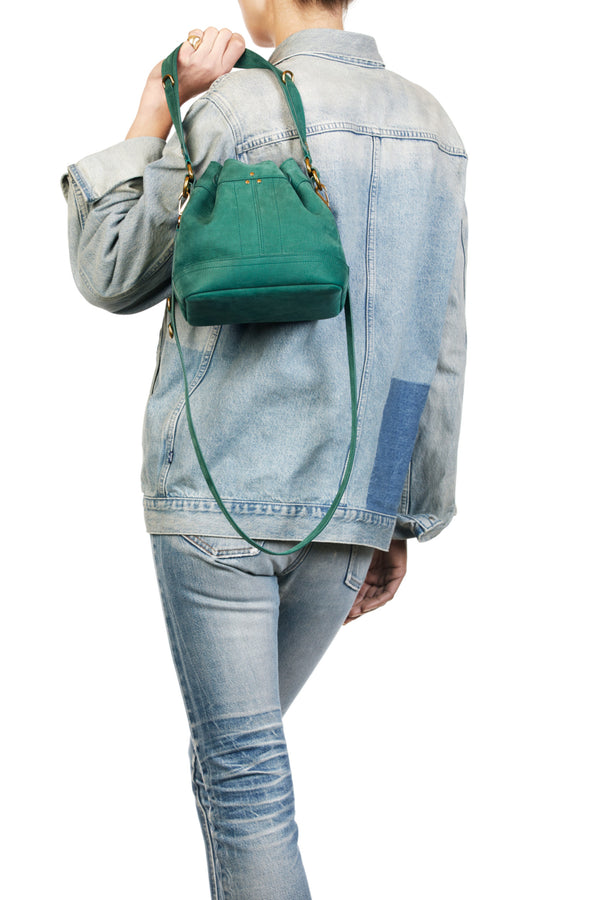 Ben S Bag Emerald Crocodile Print