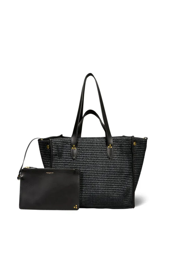 Leon M Bag Night Blue Raphia Effect