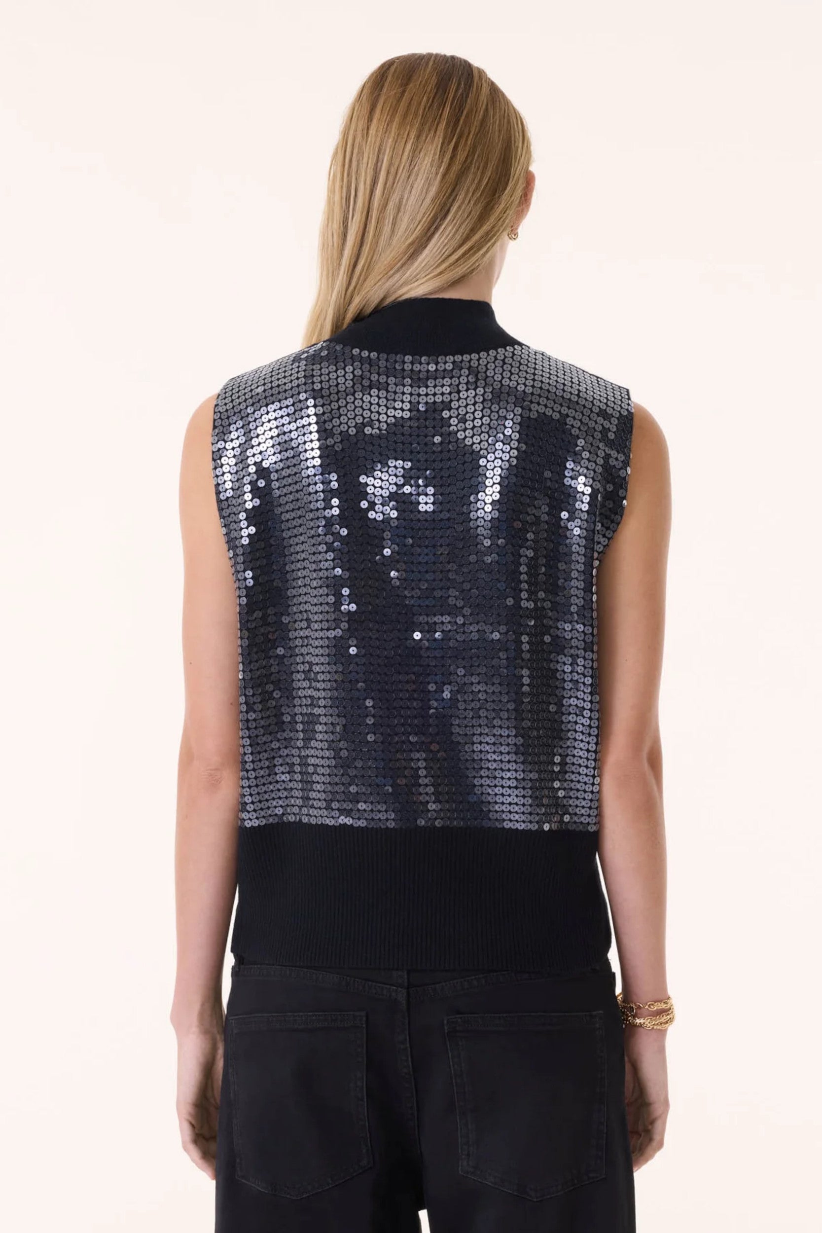 Divine Sequins Top Black