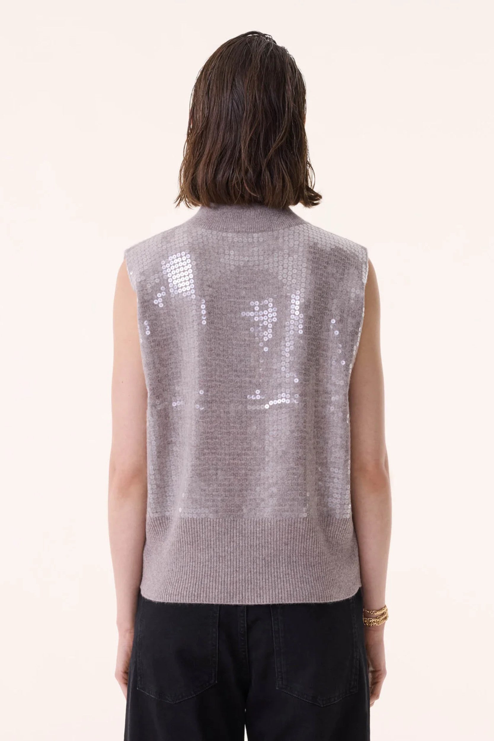 Divine Sequins Top Taupe
