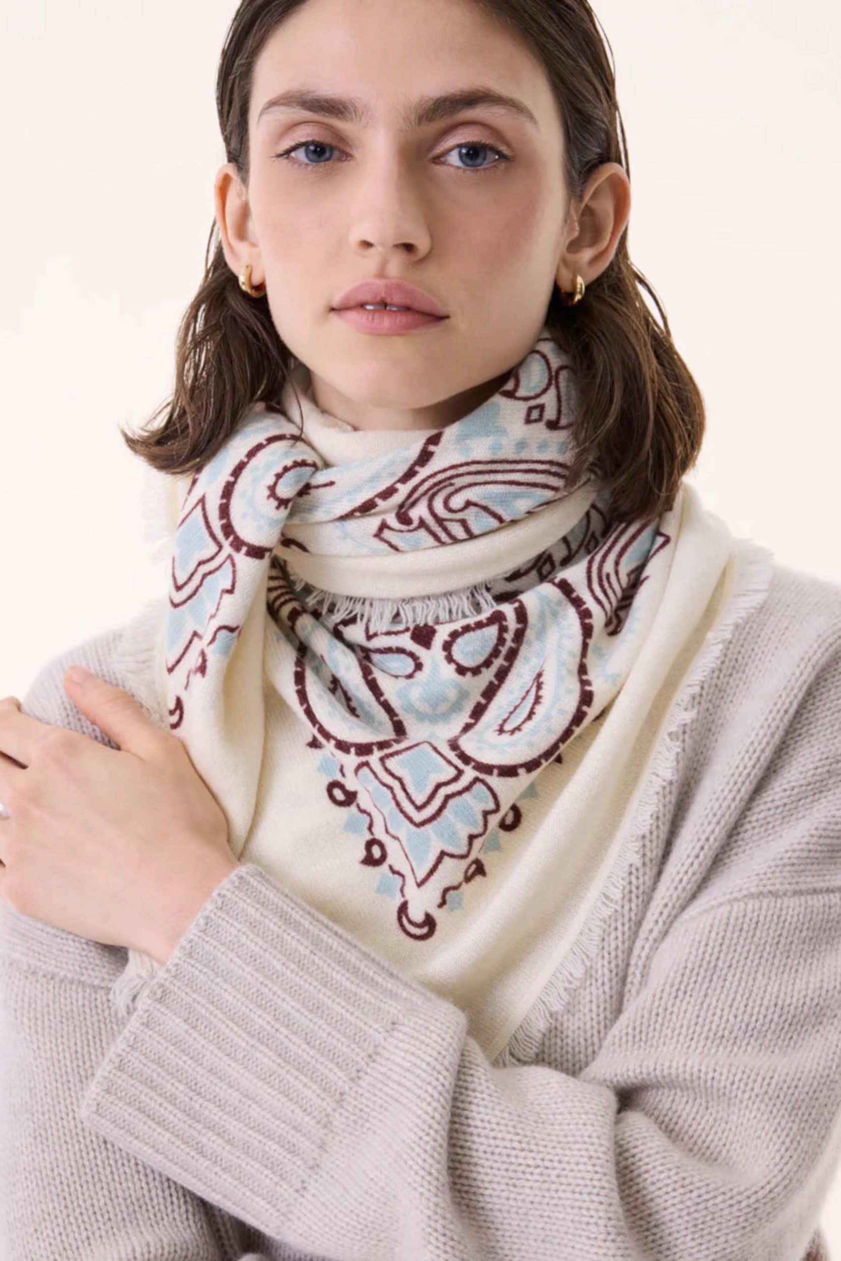 Hachiko Bico Scarf White Sienne