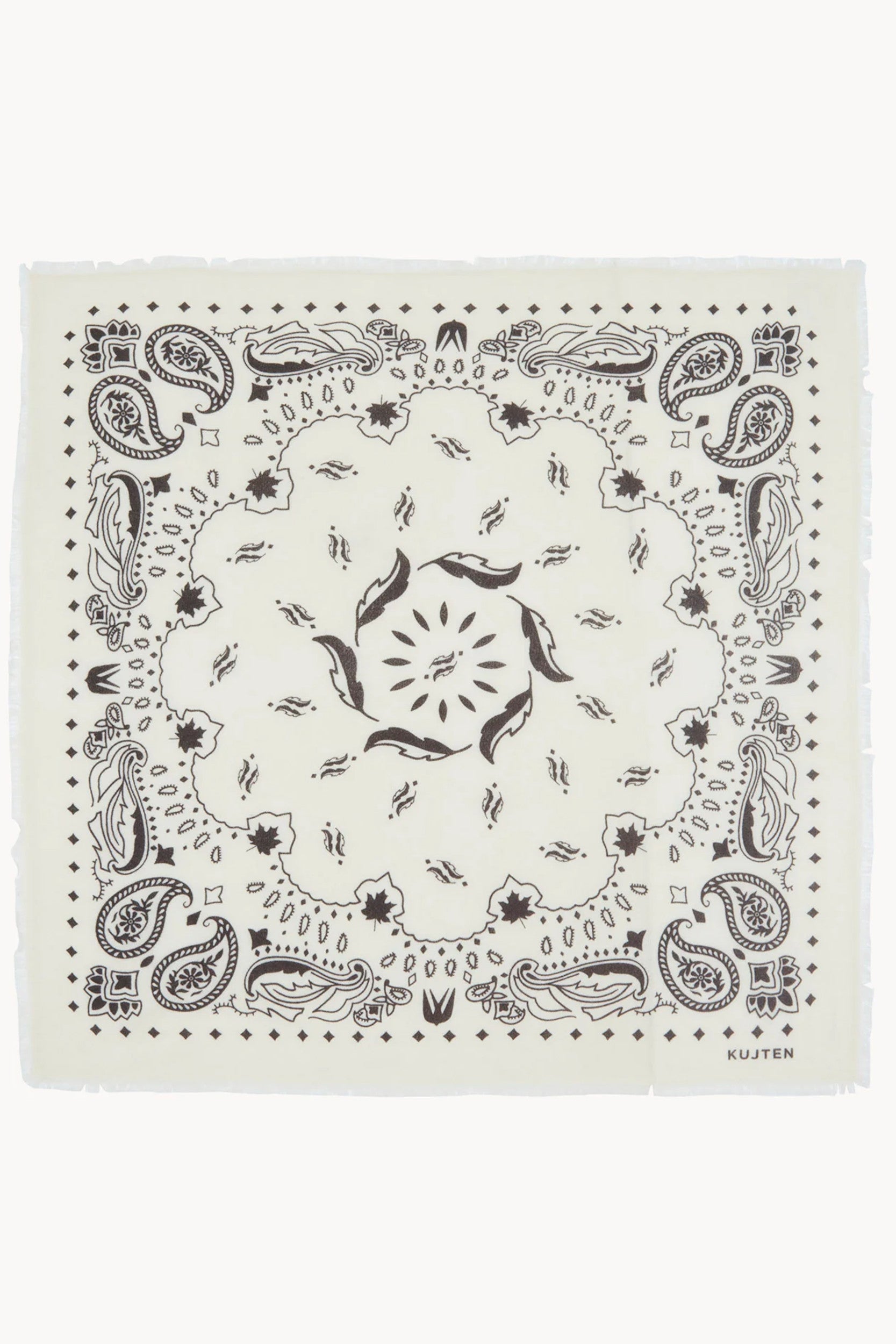 Hachiko Feather Bico Scarf White