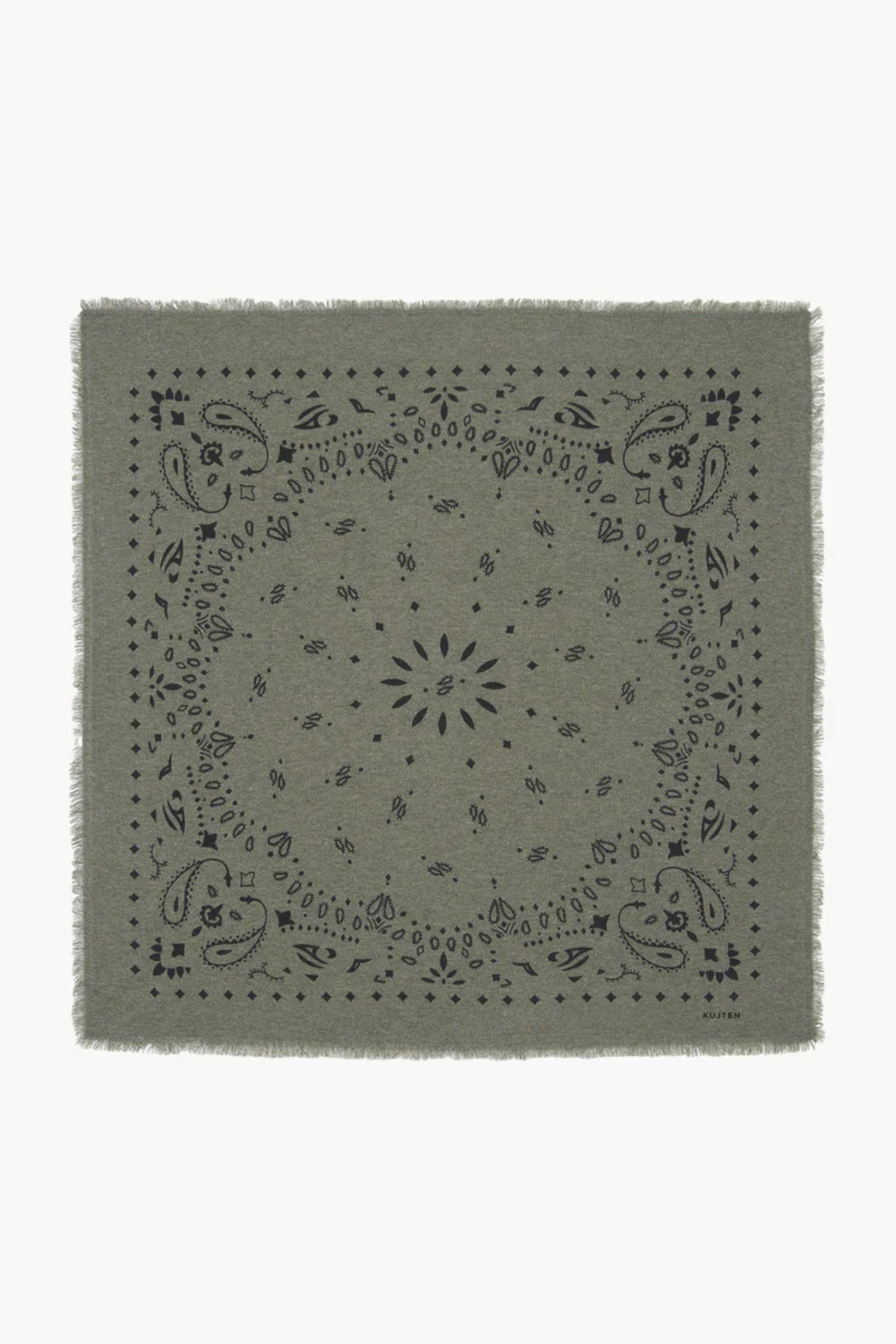 Hachiko Scarf Kaki Mottled
