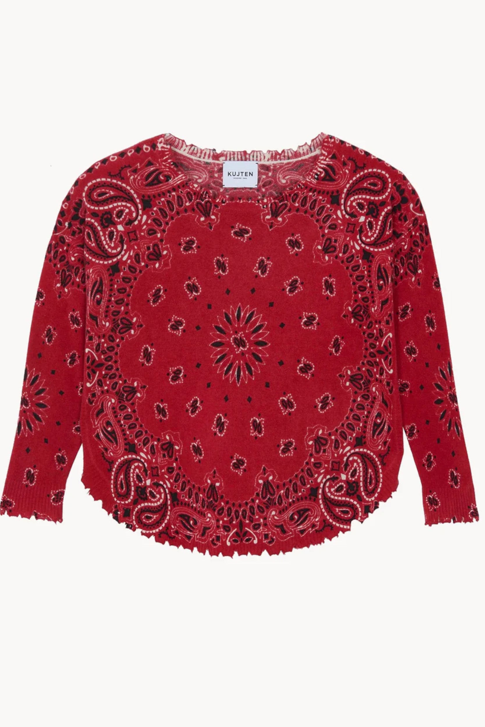 Mela Bandana Bico Sweater Red