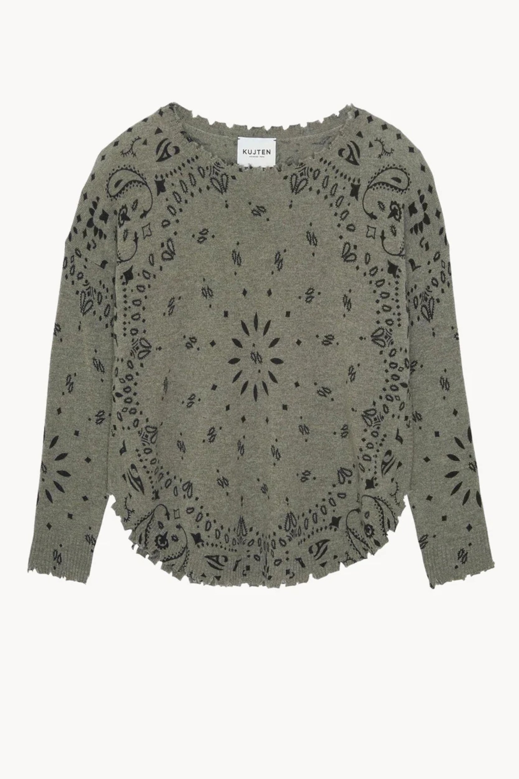 Mela Bandana Sweater Kaki Mottled