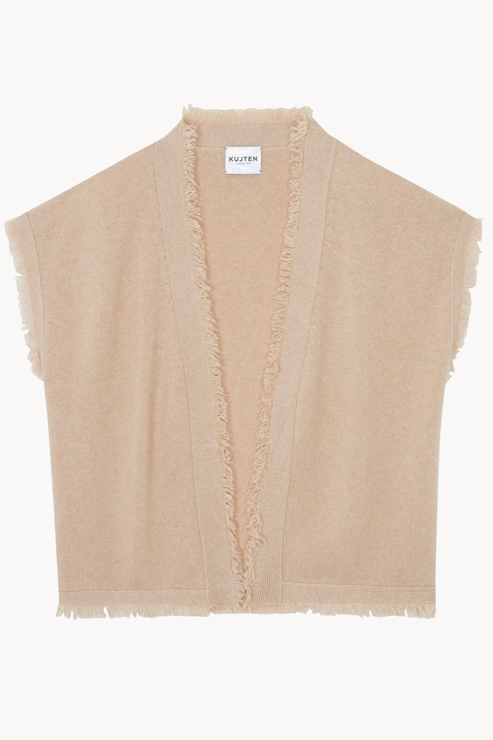 Nessa Gilet Beige Chiné — Kujten