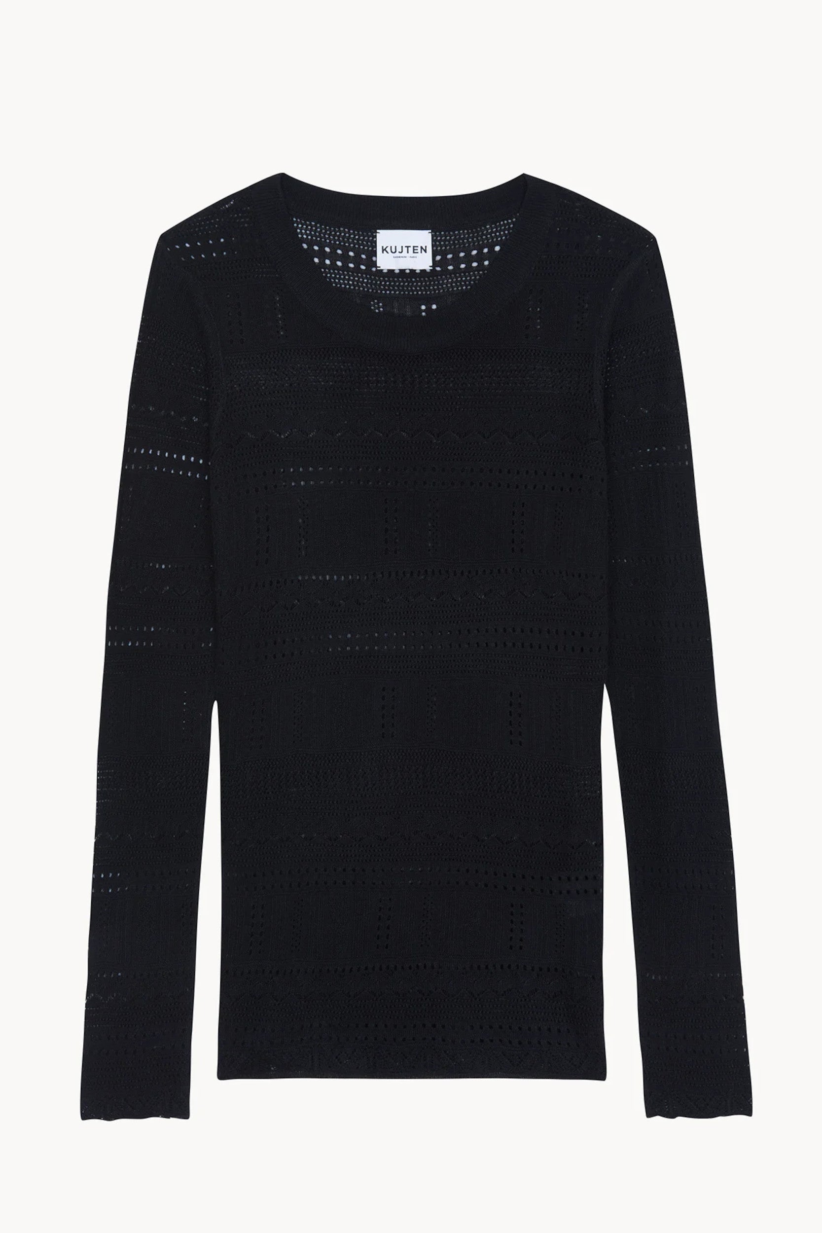 Semeti Pointelle Sweater Black