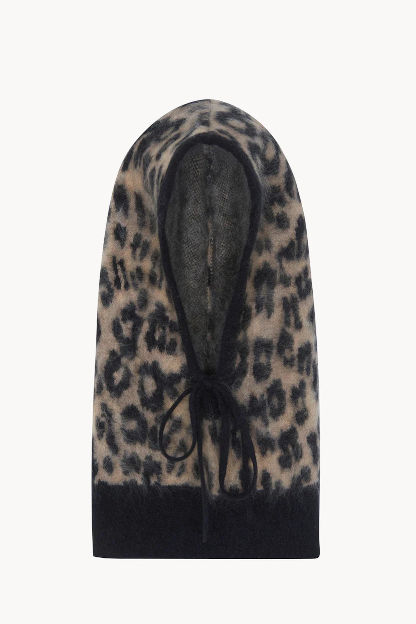Sybel Fluffy Hood Leopard Camel