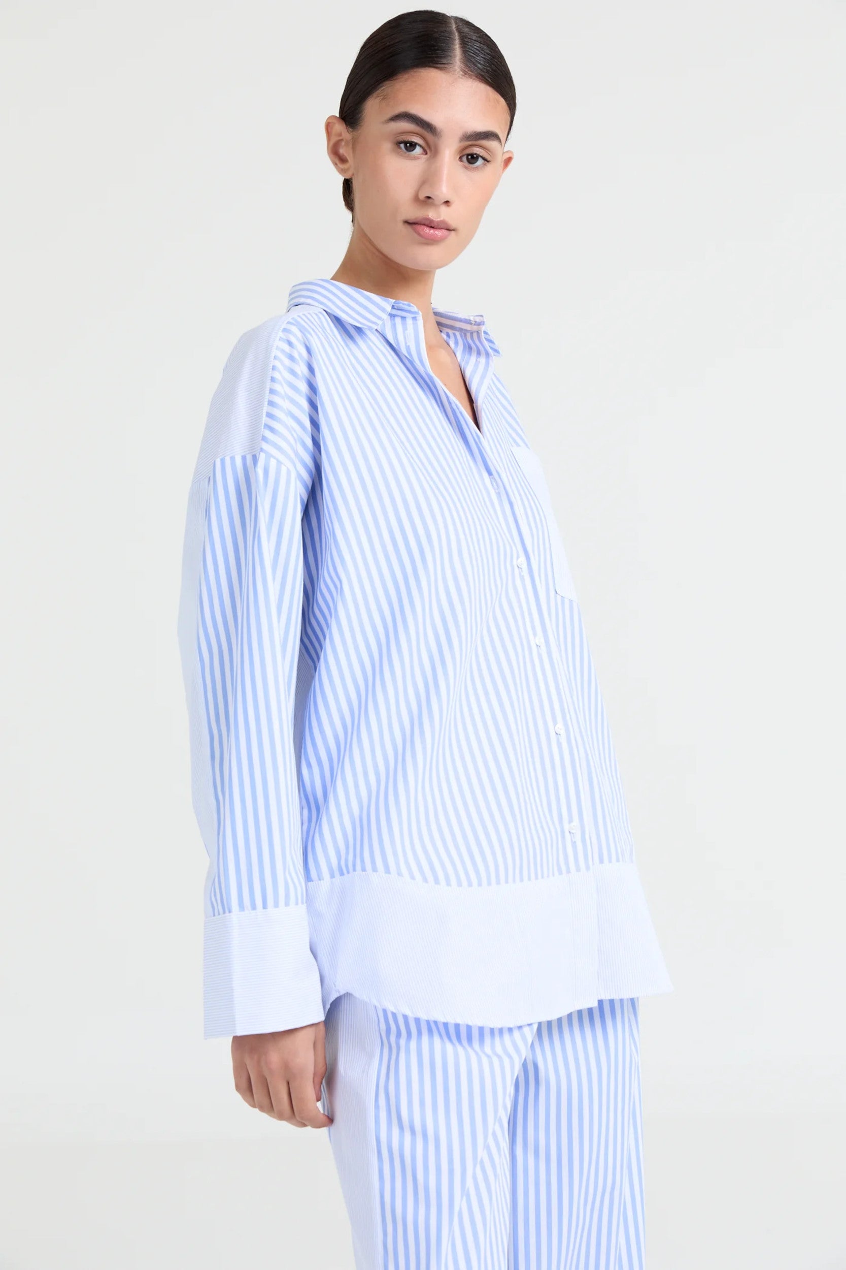 Jade Shirt Blue Stripped
