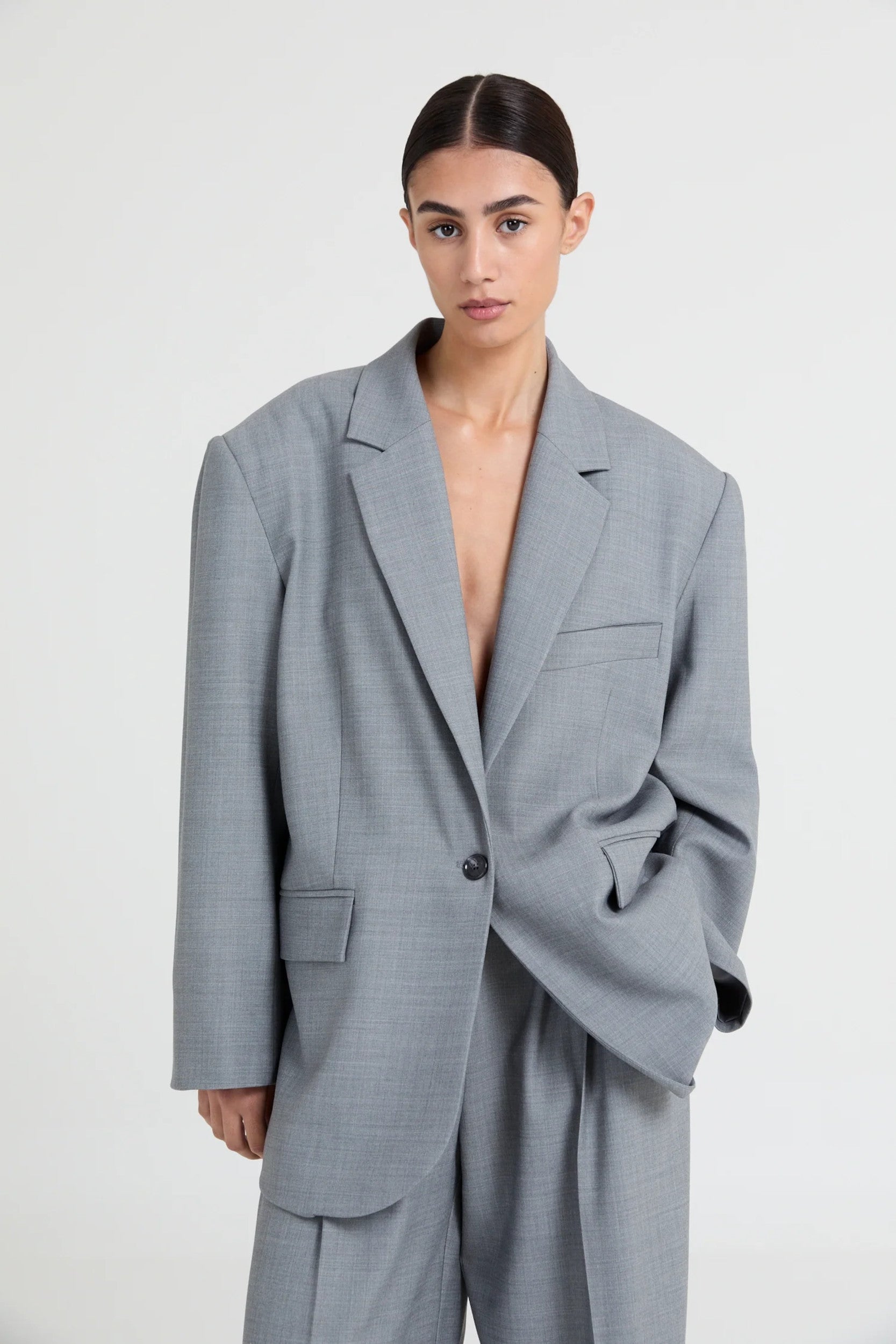 Judy Blazer Grey Melange