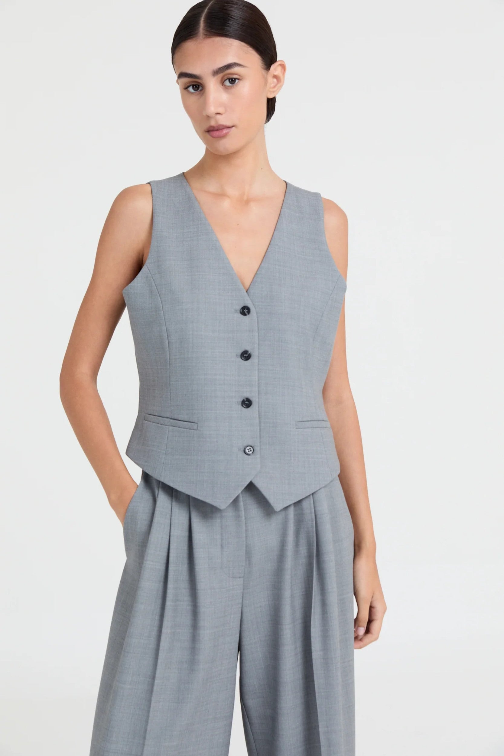 Julie Top Grey Melange