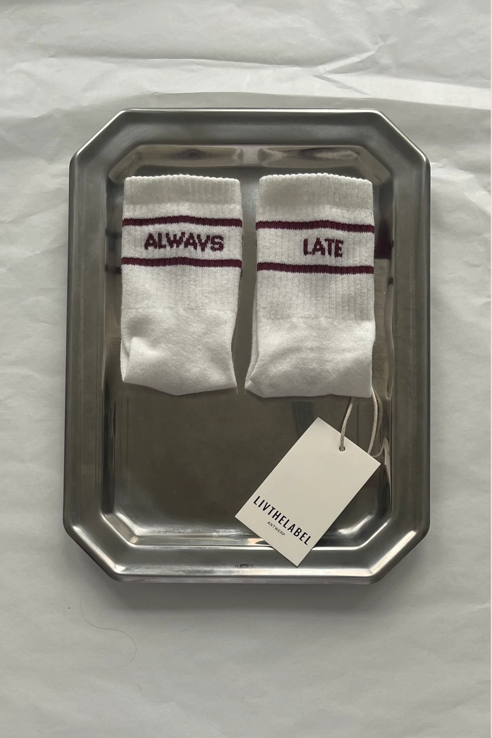 Always Late Socks Off White