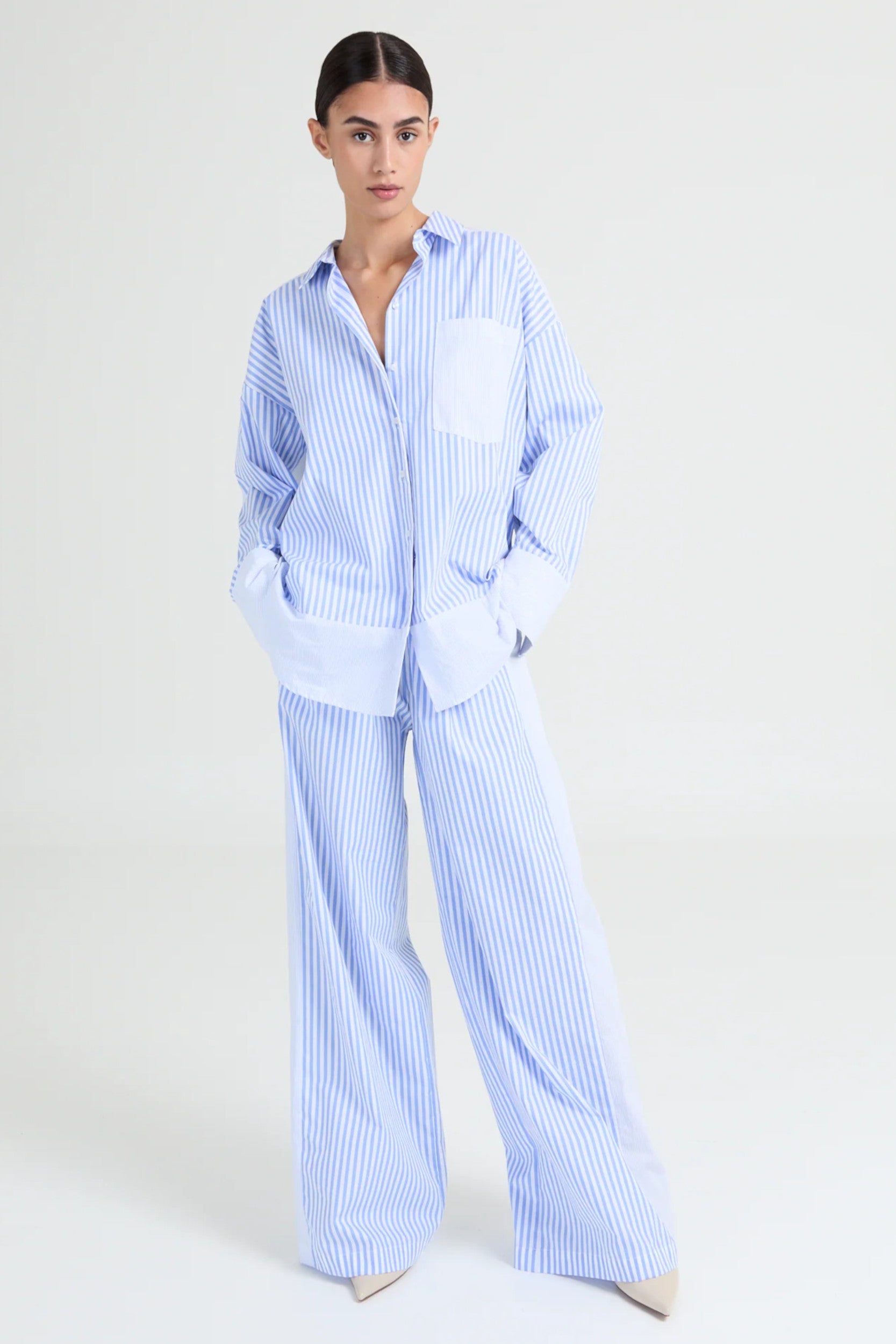 Leonie Pants Blue Stripped