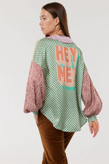Anna V-Collar Blouse Love