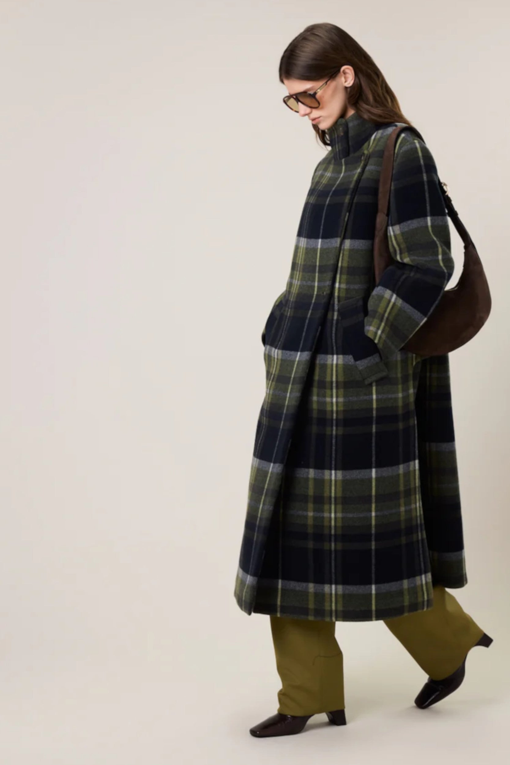 Bari Coat Green Check