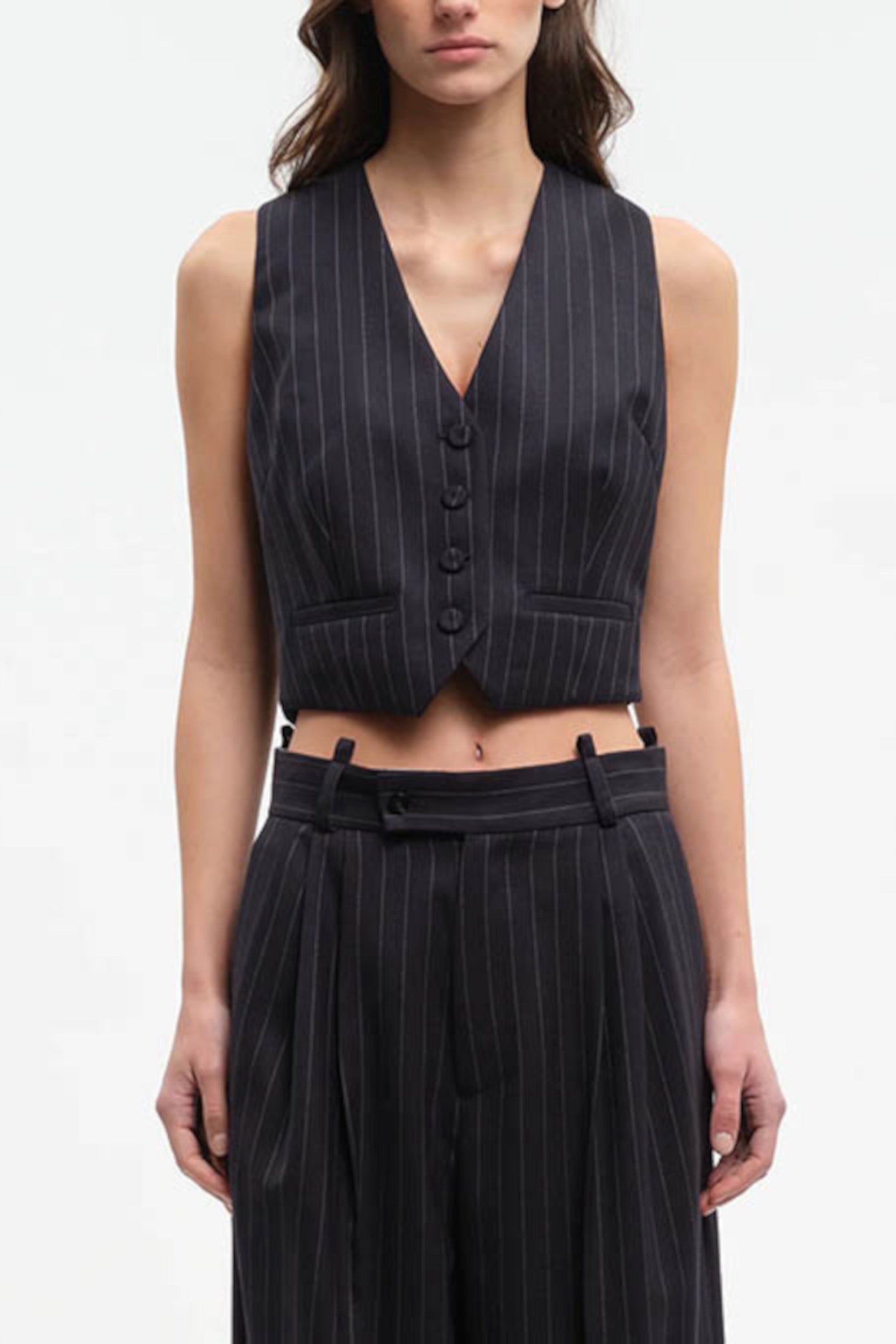 Dee Vest Navy Stripes