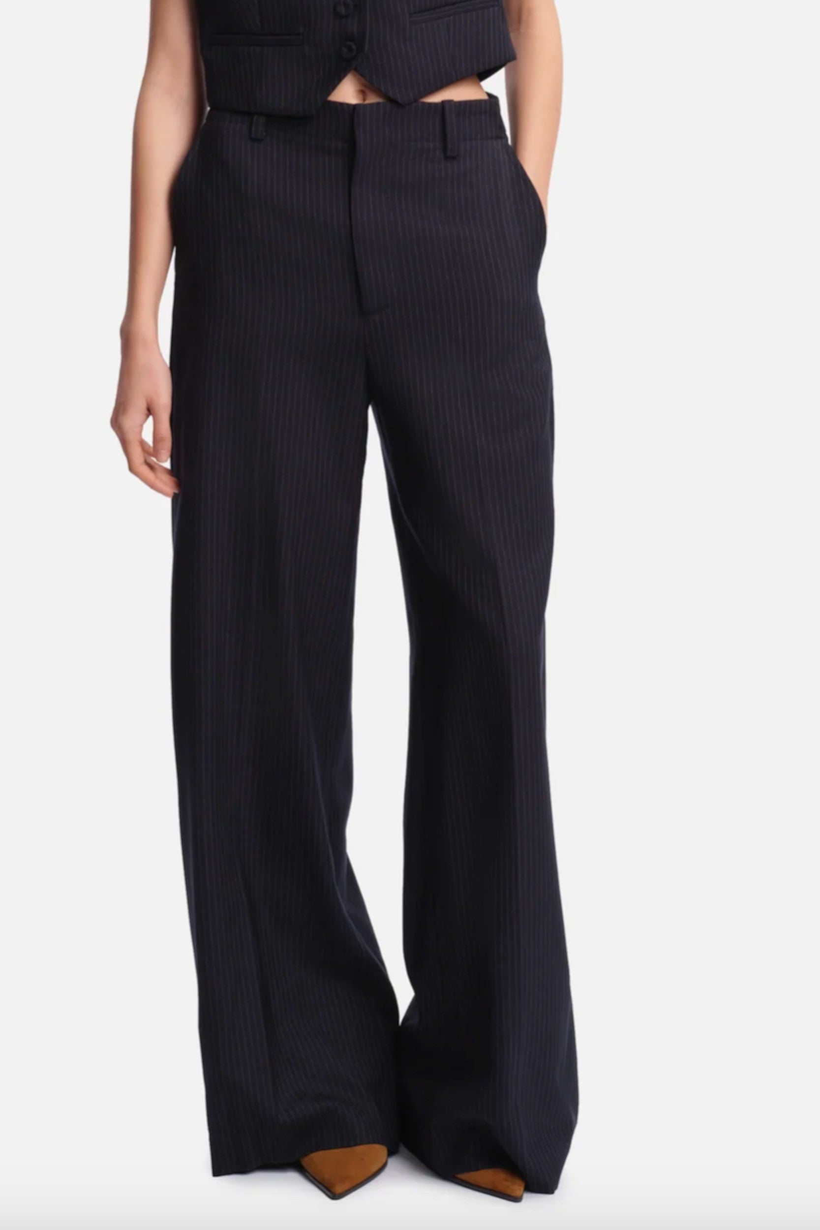 Neil Pants Navy Stripes