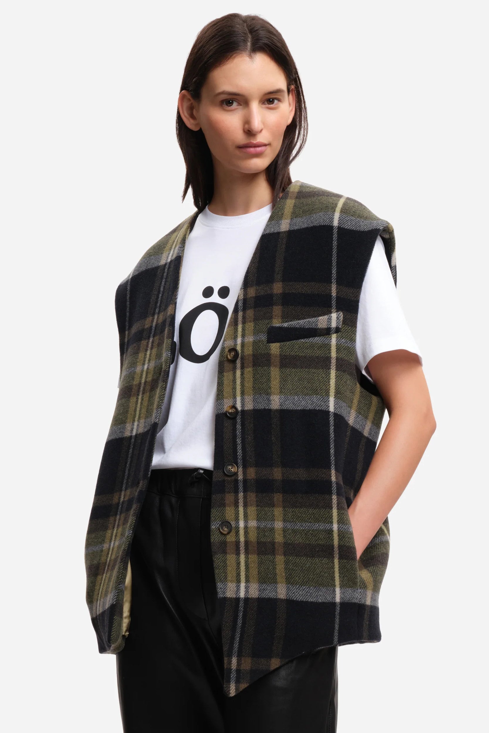 Wallis Coat Green Check