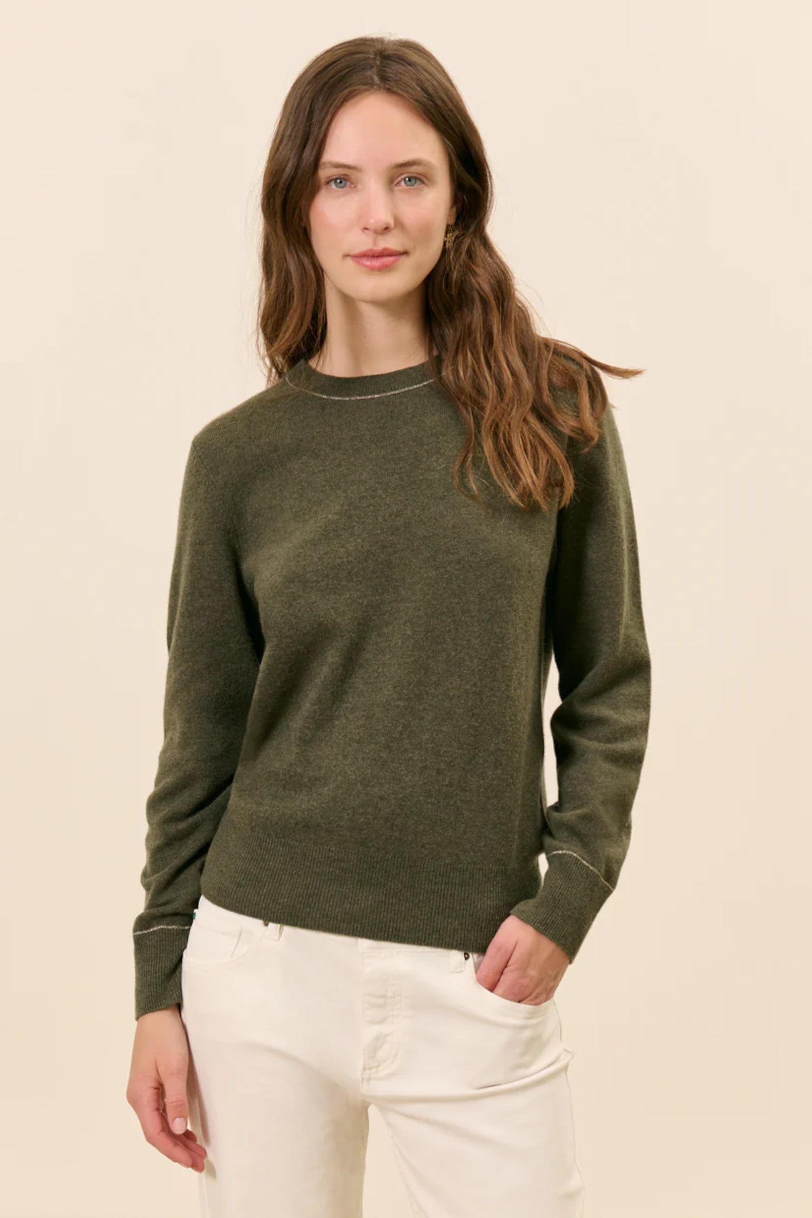 Auteuil Sweater Mottled Khaki