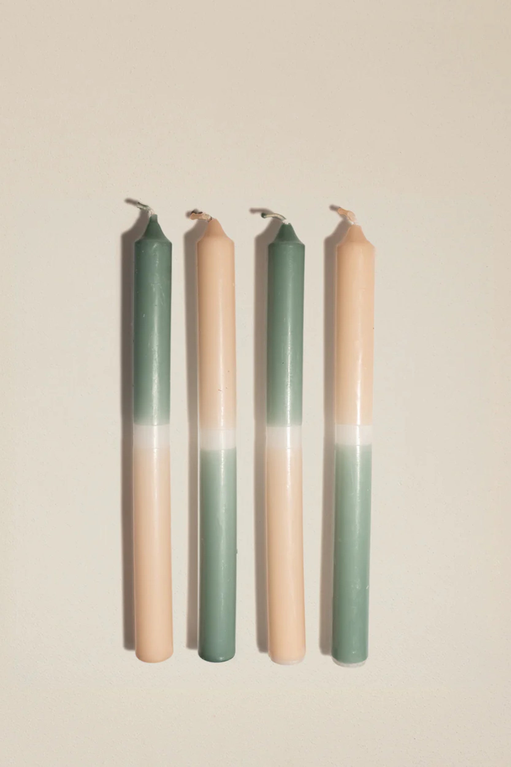 Dip Dye Candles x4 Tilleul Ecru