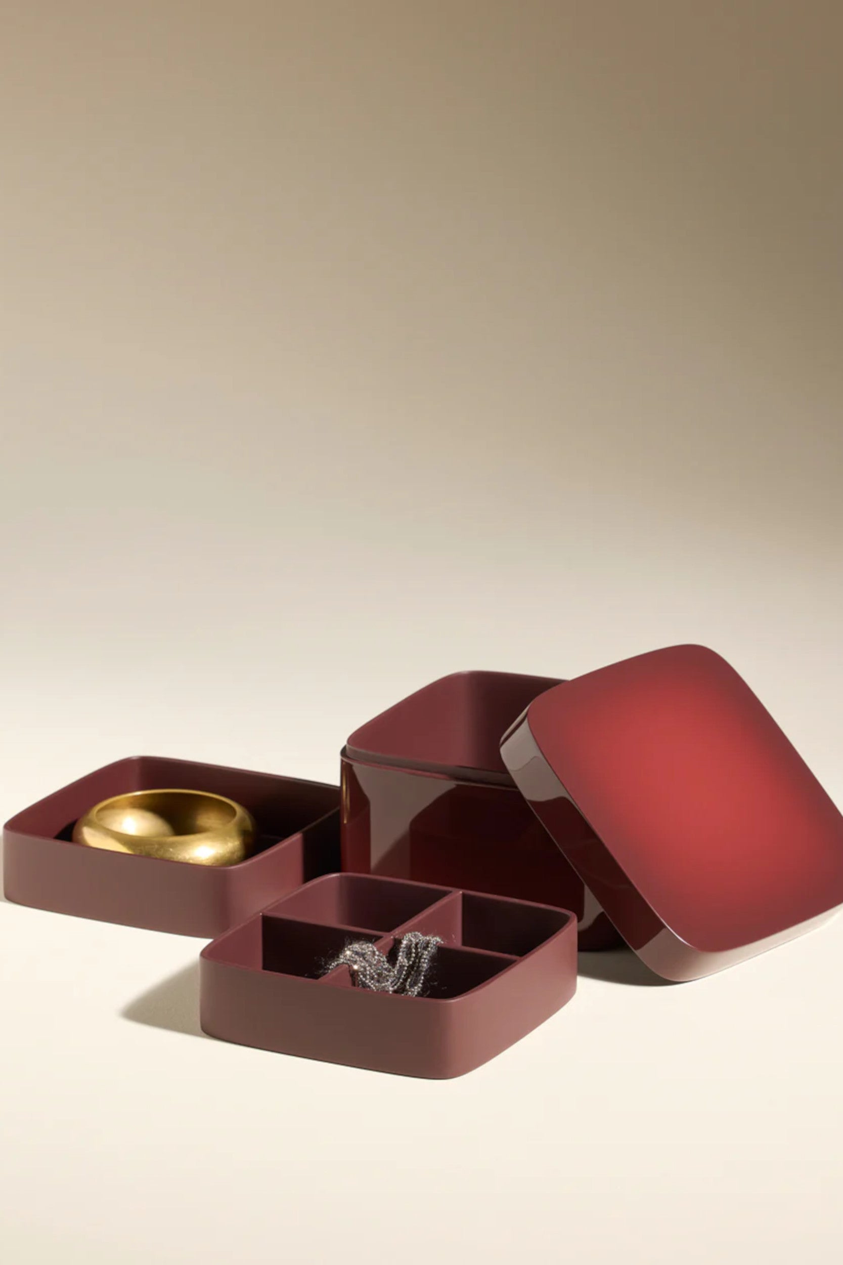 Oscar Jewelry Box Carmin