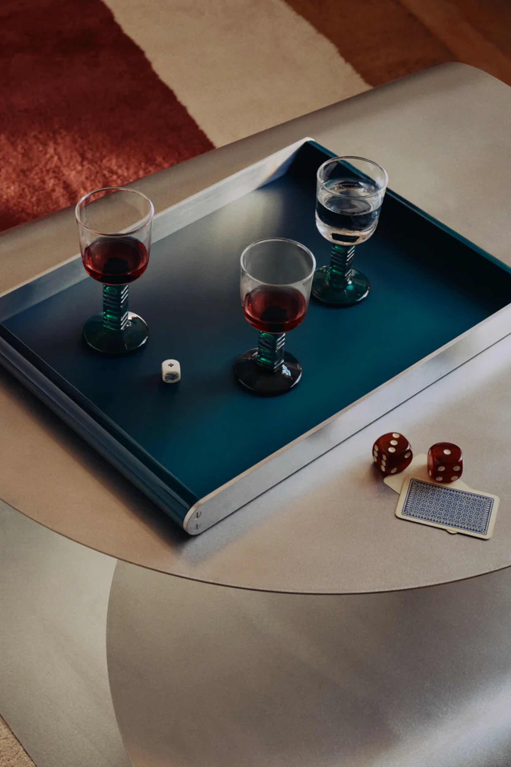 Oscar Tray 50x35 Bleu Sarah