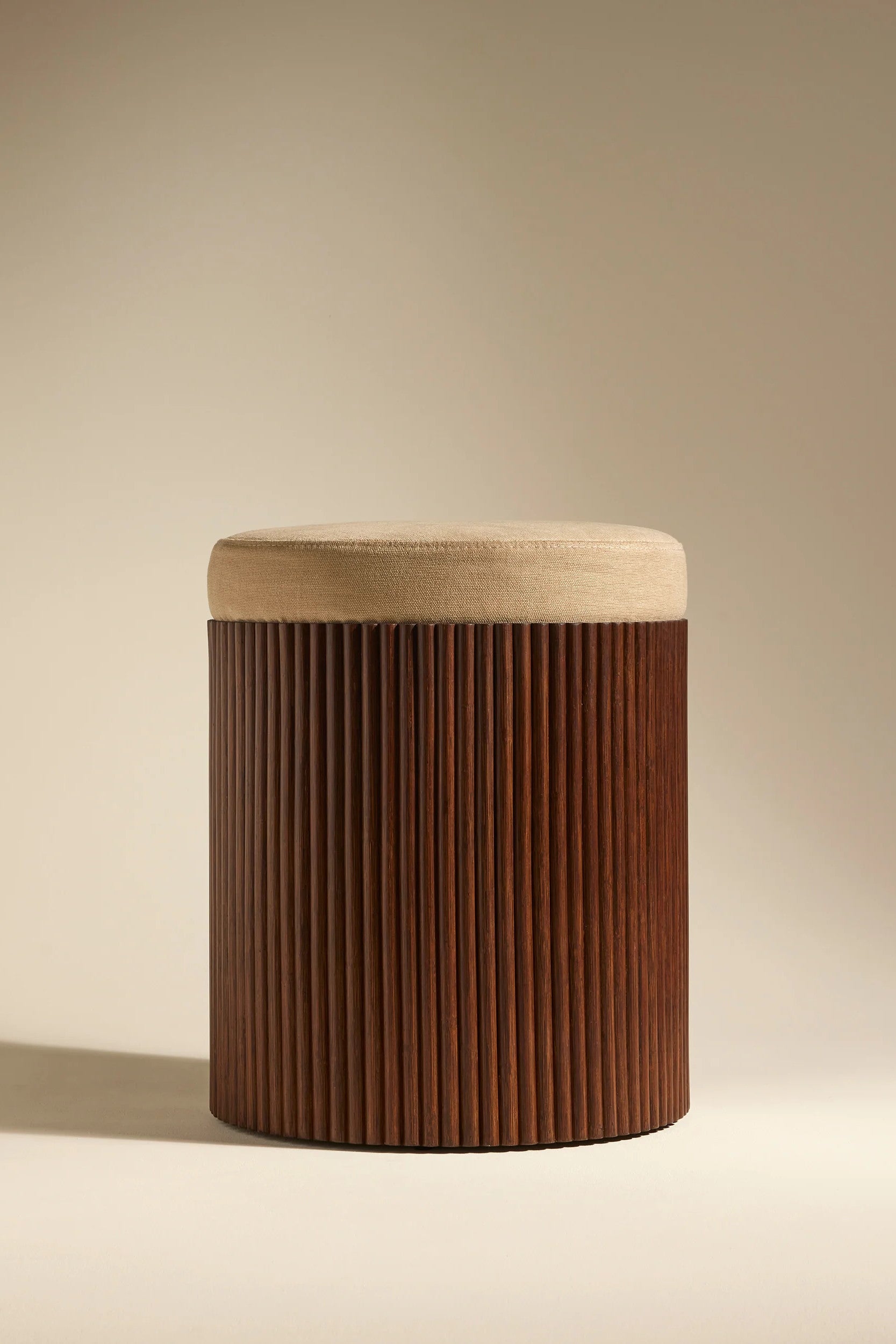 Riviera Pouf Walnut Beige