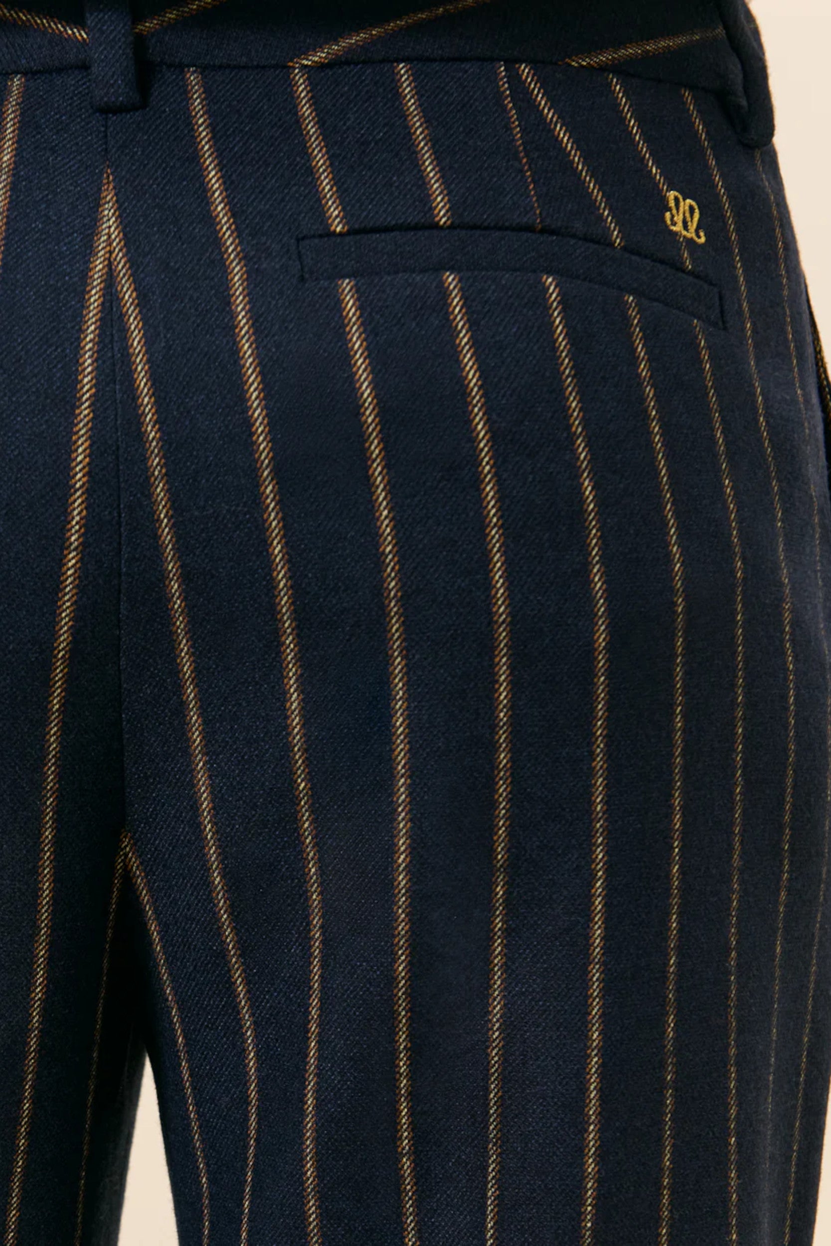 Sevigne Smoking Pant Night Stripes Ochre