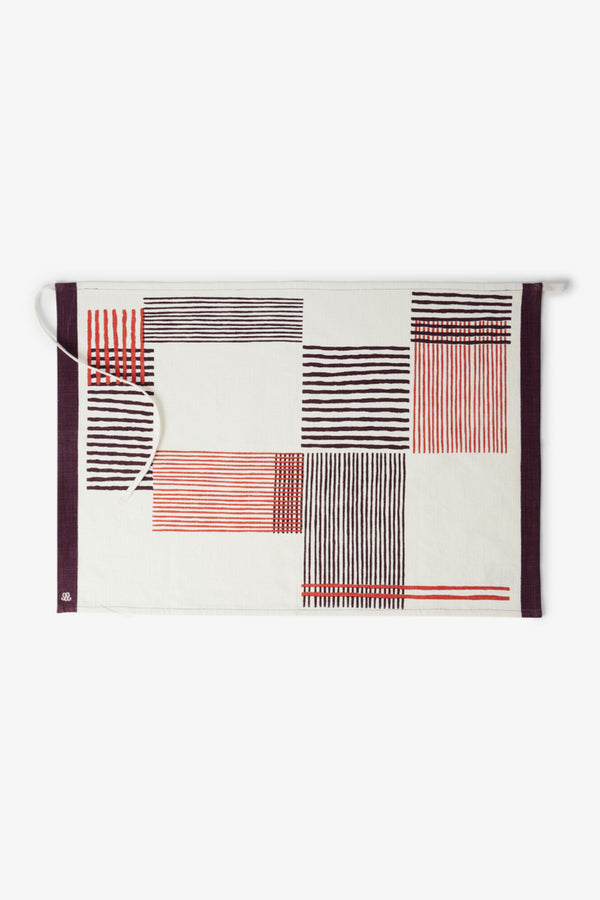 Vela Torchon Apron Eggplant