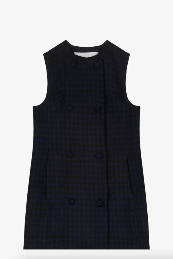 Esme Dress Navy Check