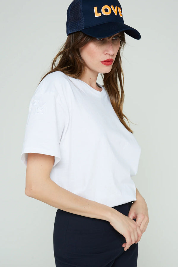 Chris Embroidery T-shirt White
