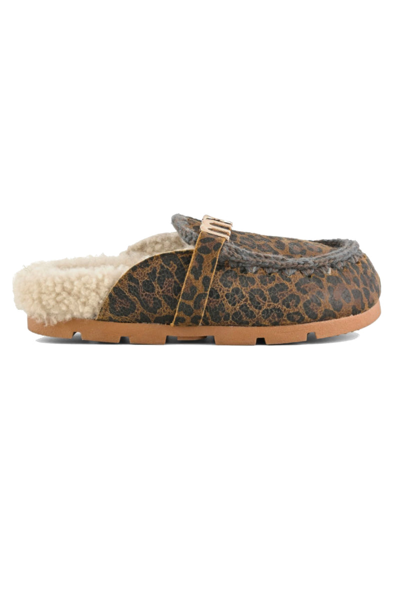 Winter Bio Slide Logo Shoes Vintage Leopard Print