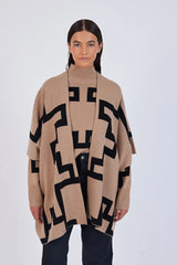 Leksa Poncho Tawny Black