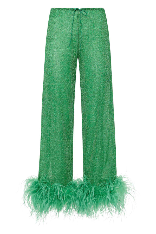 Light Plumage Long Pants Green Emerald