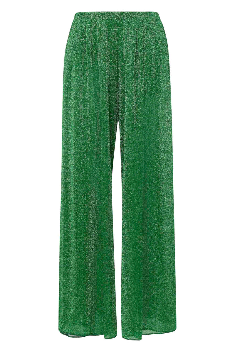 Light Wide Pants Emerald Green