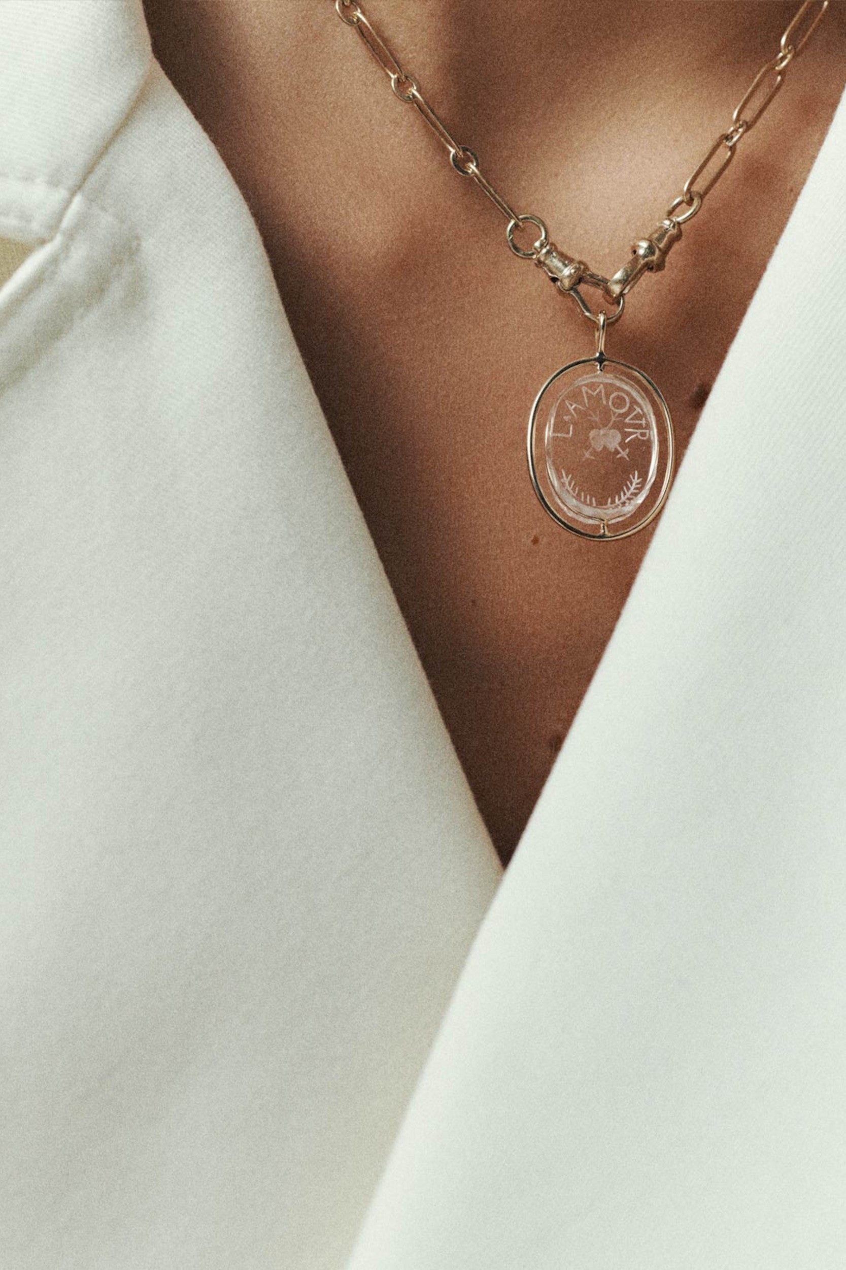 L'amour n°2 Necklace Crystal