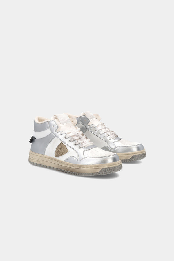 Lyon Mid Women Sneakers Steel White Recycle