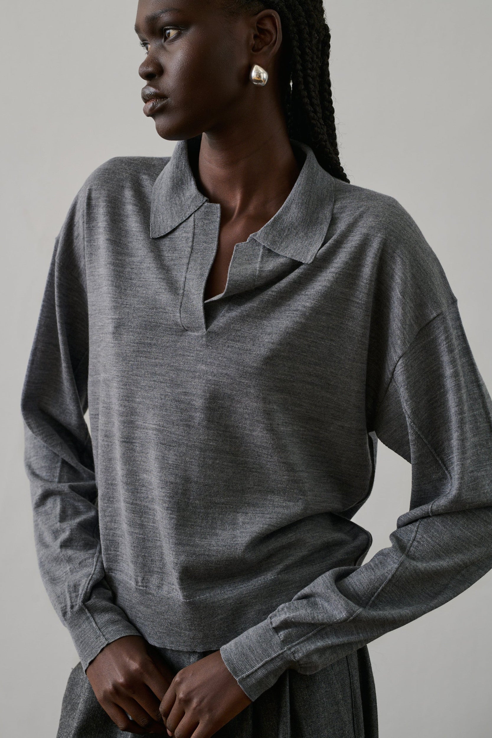 Fleming Sweater Grey Mottled